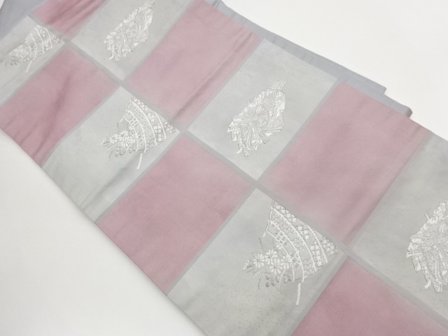 JAPANESE NAGOYA OBI / WOVEN SHIKISHI PATTERN